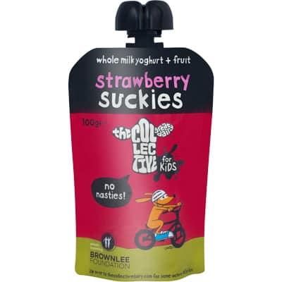 FPO Strawberry Suckies Yogurt packaging