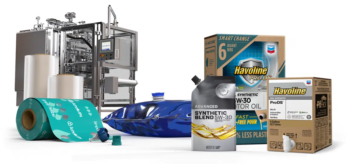 ScholleIPN automotive fluids motor-oil packaging
