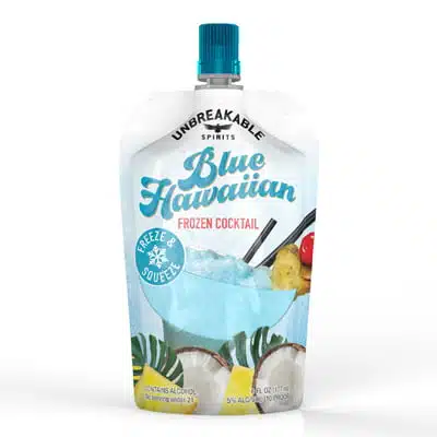 Frozen Blue Hawaiian cocktail pouch